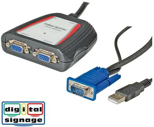 Secomp VALUE Portabler dvigubas VGA vaizdo skirstytuvas 250MHz - 14.99.3523