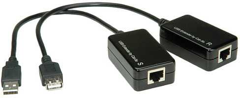 USB Value USB-A - RJ-45 kabelis 45 m, juodas (12.99.1121)