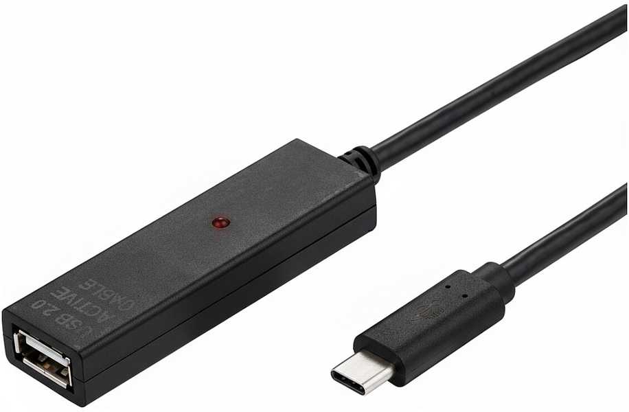 USB kabelis Value USB-A - USB-C 10m juodas