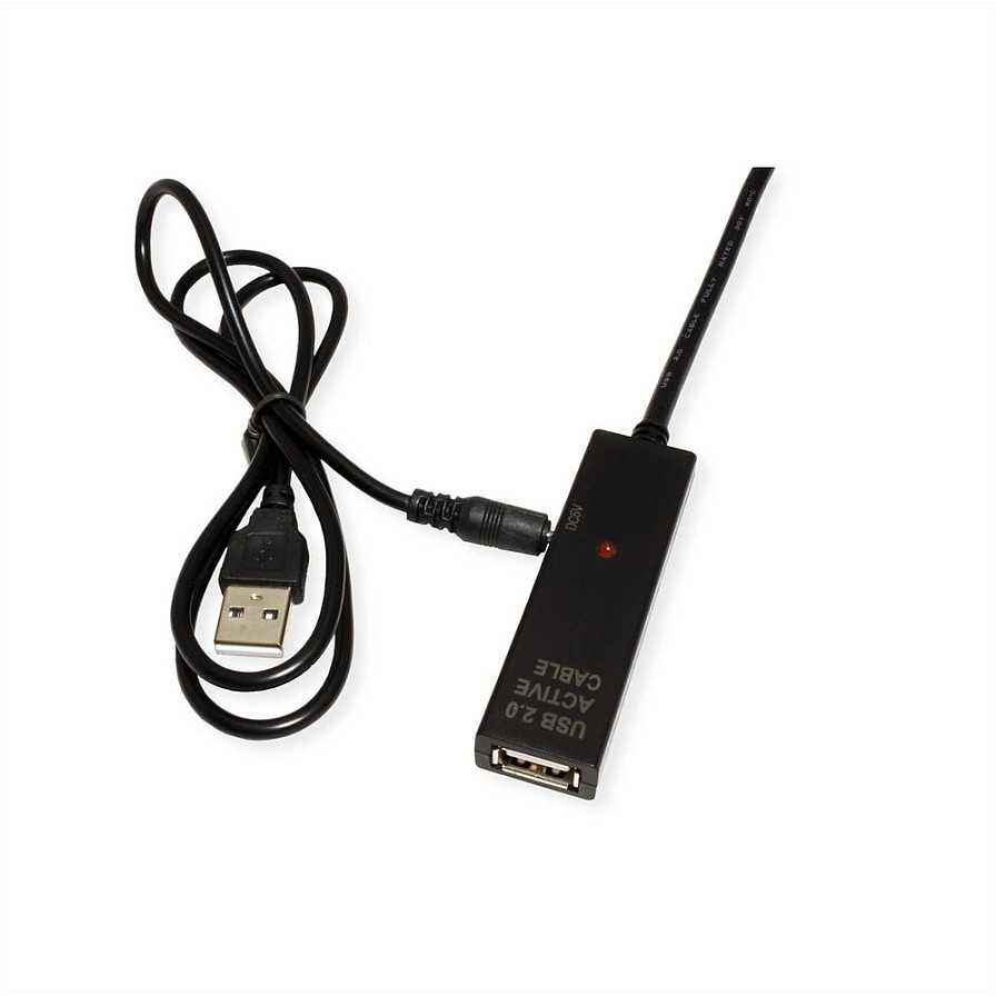 USB kabelis Value USB-A - USB-C 20 m juodas (12.99.1114)