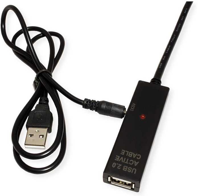 Value USB vertė USB-C – USB-A laidas 15 m Juodas