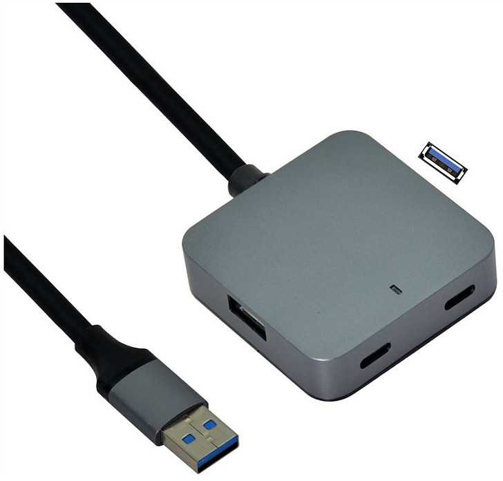 USB HUB Value VALUE Hub USB 3.2 Gen 1, 4 prievadai (2x USB-A + 2x USB-C), su ilgintuvu, 5 m