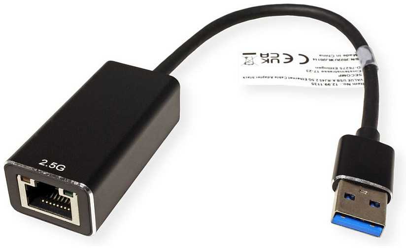 Value Adapterio AV vertė VERTĖ Konwerter USB 3.2 Gen 1 Tip A ir 2.5 Gigabit Ethernet