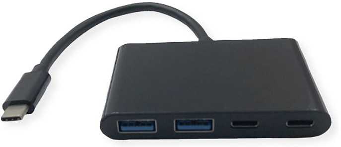 Value HUB USB vertė VERtė koncentratorius USB 3.2 Gen 2, 4x (2x A+ 2x C), C tipo prijungimo laidas