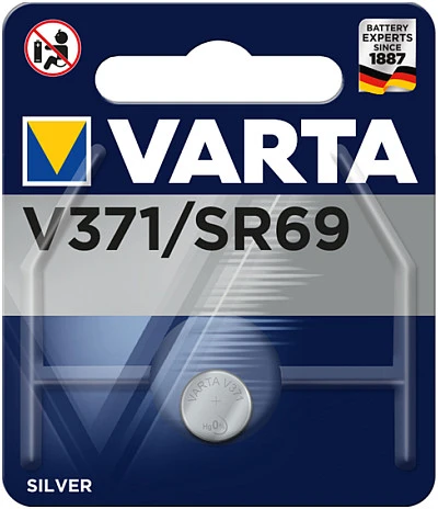 Baterija - Varta V371 Sidabro Oksidas 1.55V 9.5mm x 2.6mm 0.3g