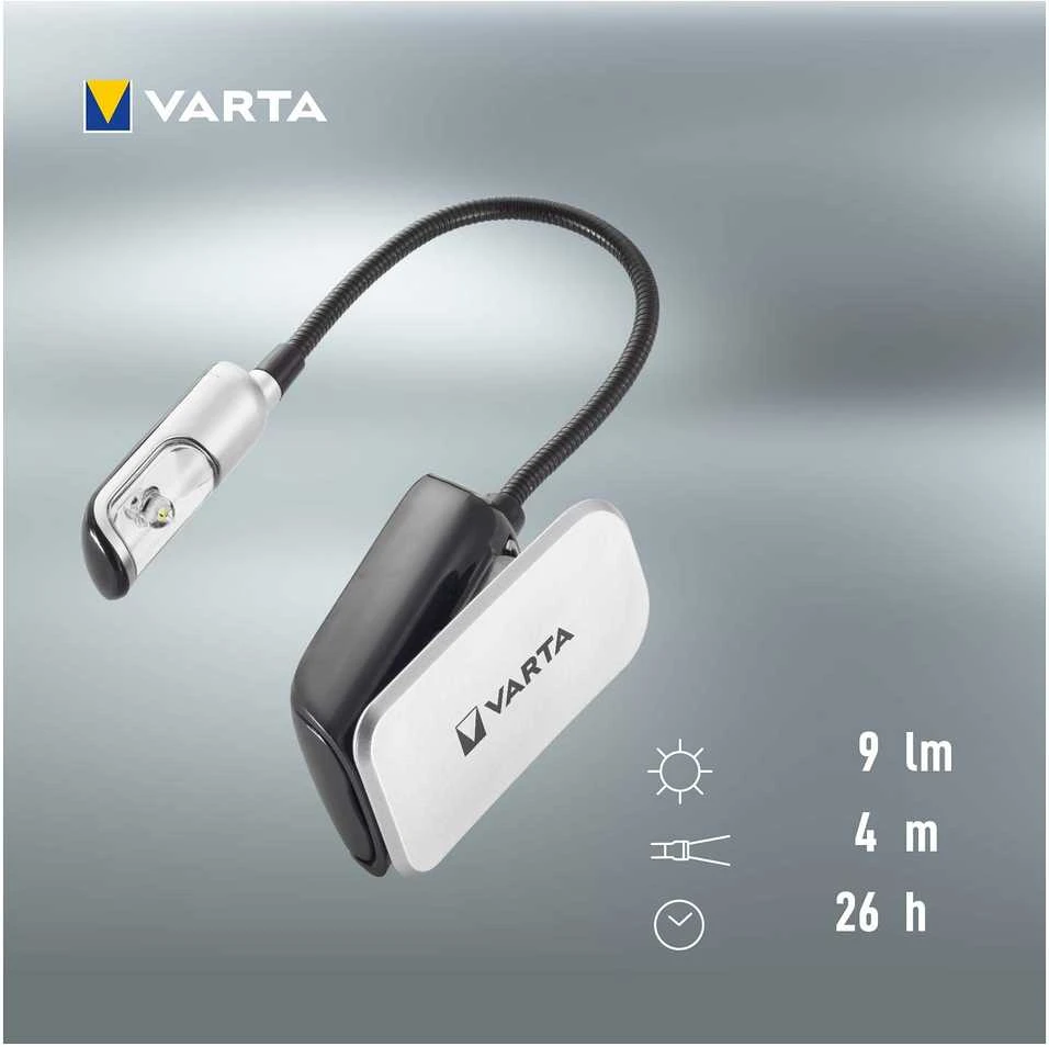Varta 16618101421 Rankinis spustelėjamas žibintuvėlis Juoda, Sidabras LED