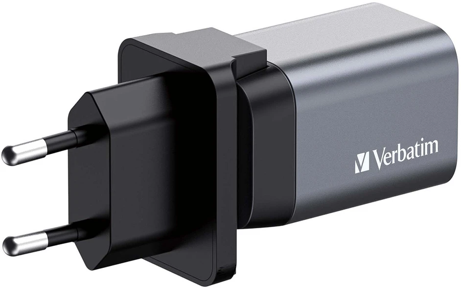 Verbatim GaN 35W Laidinis įkroviklis USB-C/USB-A + EU/UK/US Adapteris GNC-35 32200