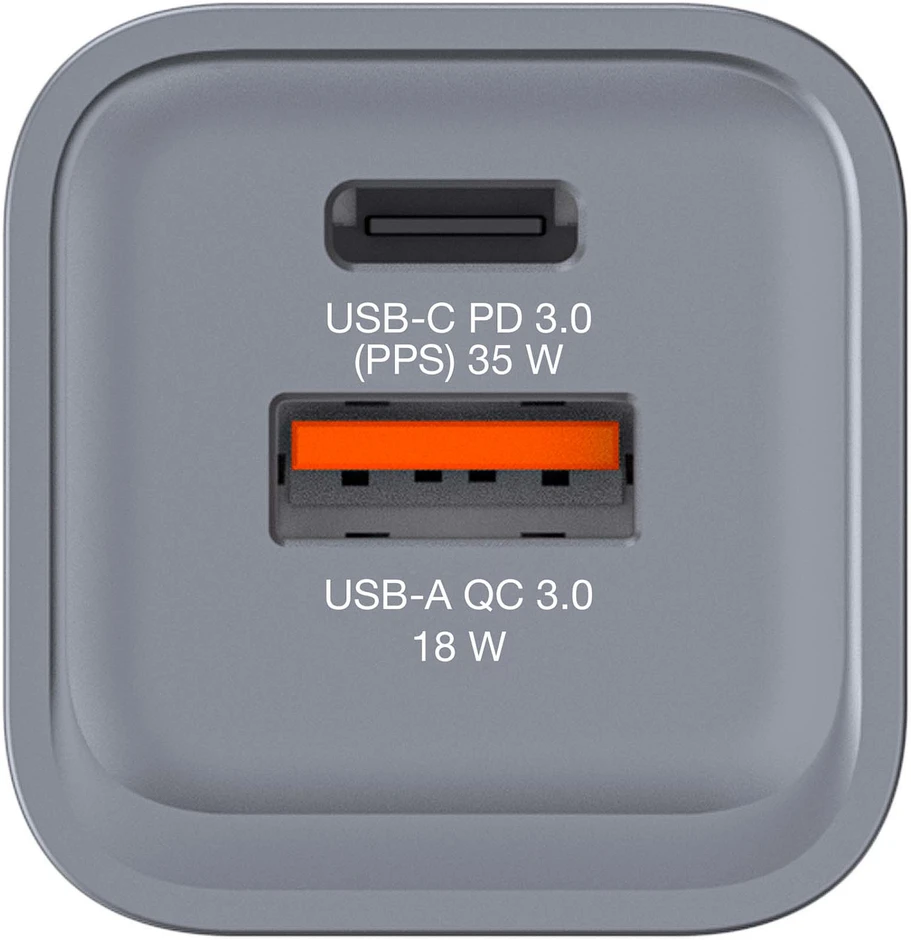 Verbatim GaN 35W Laidinis įkroviklis USB-C/USB-A + EU/UK/US Adapteris GNC-35 32200