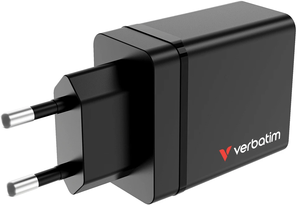 Verbatim 30W Laidinis įkroviklis 3xUSB-A/USB-C PD 3.0 CHR-30EU2 juodos spalvos 49700