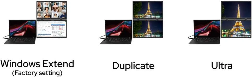 Monitorius „Verbatim Essentials“ nešiojamas dviejų monitorių ekranas, 15,6 colio, FHD, juodas, 32403