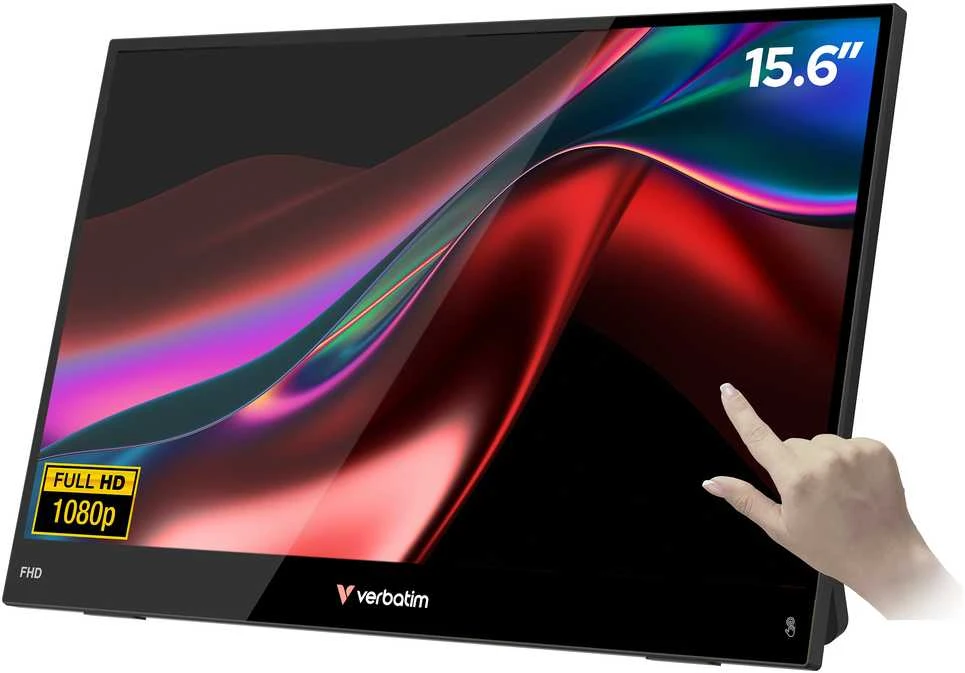 Verbatim LIGHT 15,6" FHD Portable Touch Monitorius juoda 32402
