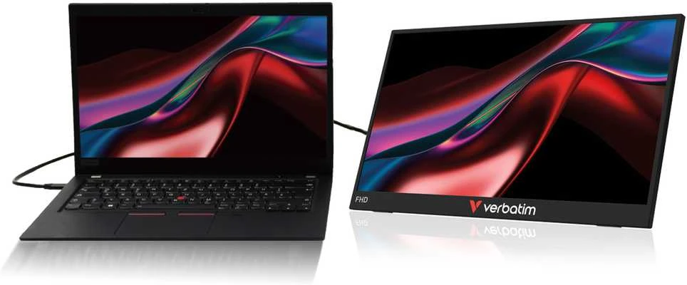 Verbatim PMT-14 Portable 14" Touch Monitorius 14" Full HD 1080P, Juodas