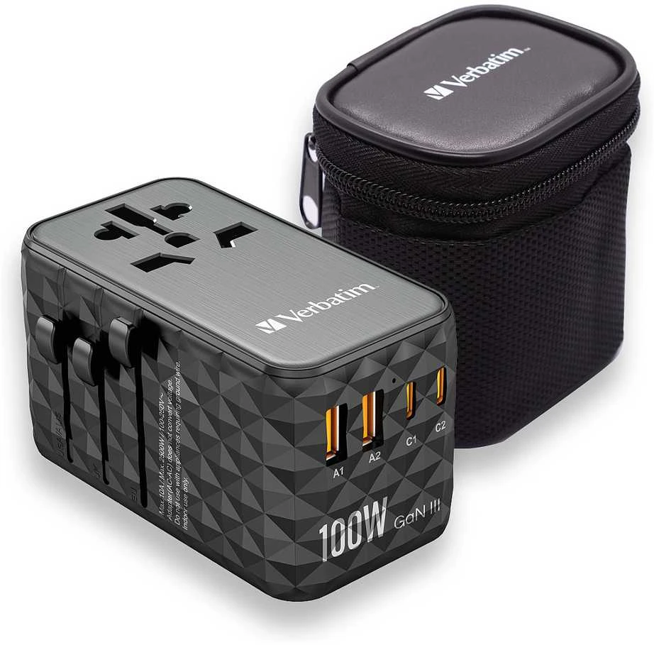 Verbatim GaN III Uni.Travel Adap 100W Welt-zu-Welt UTA-06 32121