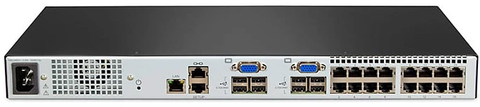 Vertiv Avocent AutoView AV3216 - KVM-Switch - 16 x KVM port(s) - 2 lokalni użytkownicy - 1 użytkownik IP - do montażu w szafie