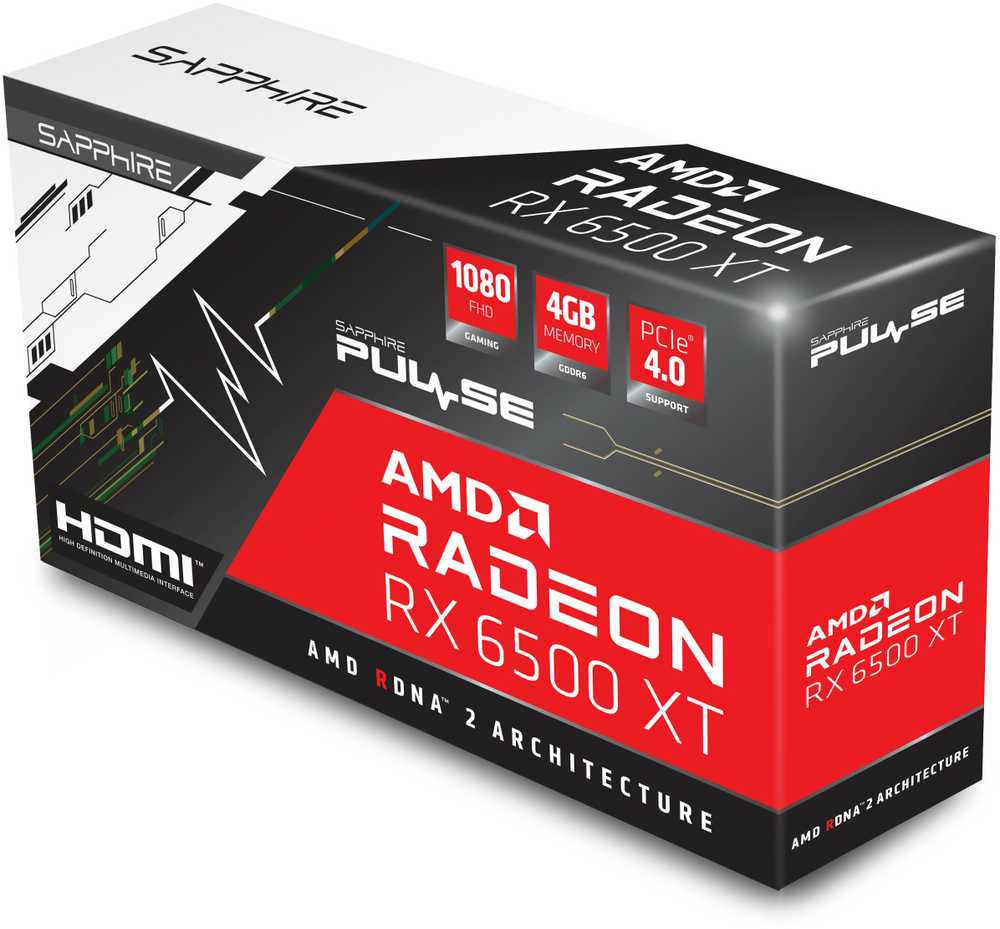 Vaizdo Plokštė - SAPPHIRE PULSE AMD Radeon™ RX 6500XT Gaming OC 4GB GDDR6