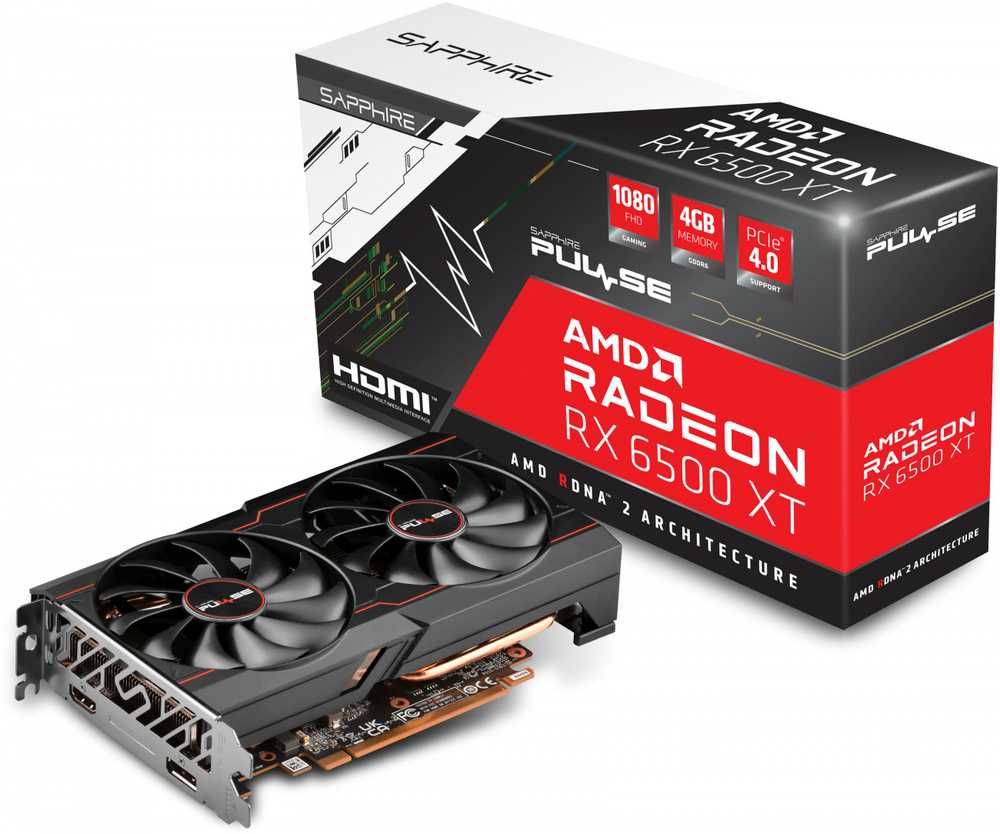 Vaizdo Plokštė - SAPPHIRE PULSE AMD Radeon™ RX 6500XT Gaming OC 4GB GDDR6