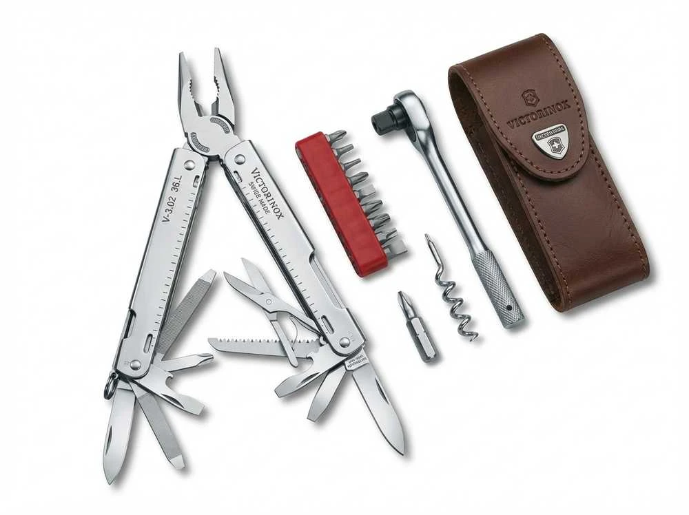 Victorinox Swiss Tool Spirit X rinkinys su reketu ir dėklu