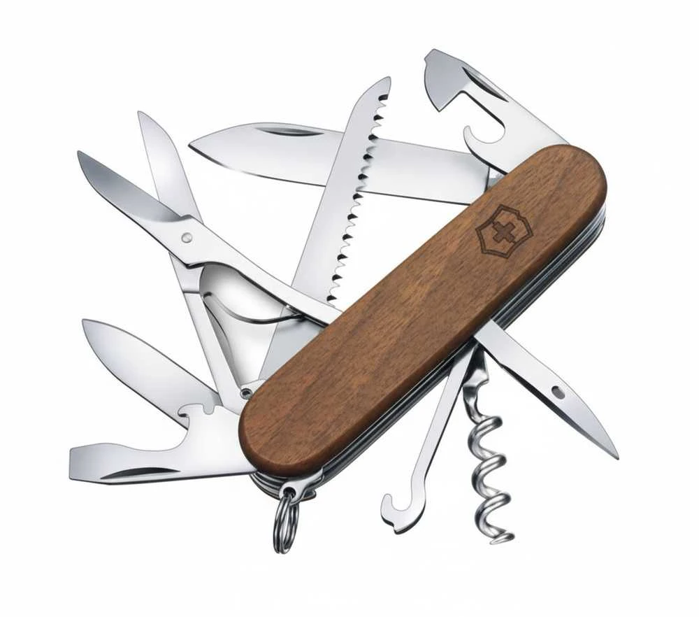 Šveicarija Victorinox Ranger 55 Wood kišeninis peilis su riešutmedžio kriaunomis