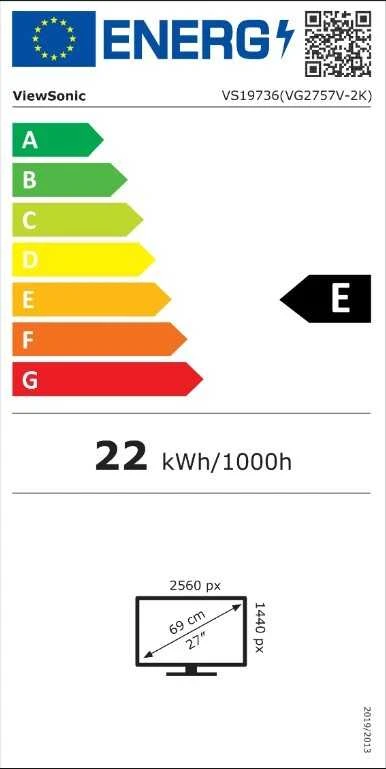 Monitorius ViewSonic VG2757V-2K - 27 colių | IPS | QHD | 5 ms | 100 Hz | Ergonomiškas stovas, USB-C