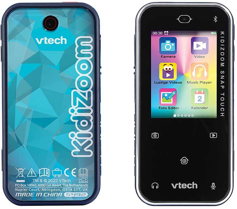 VTech KidiZoom Snap Touch, vaikiškas išmanusis telefonas, 6 m., 130 g, juodas
