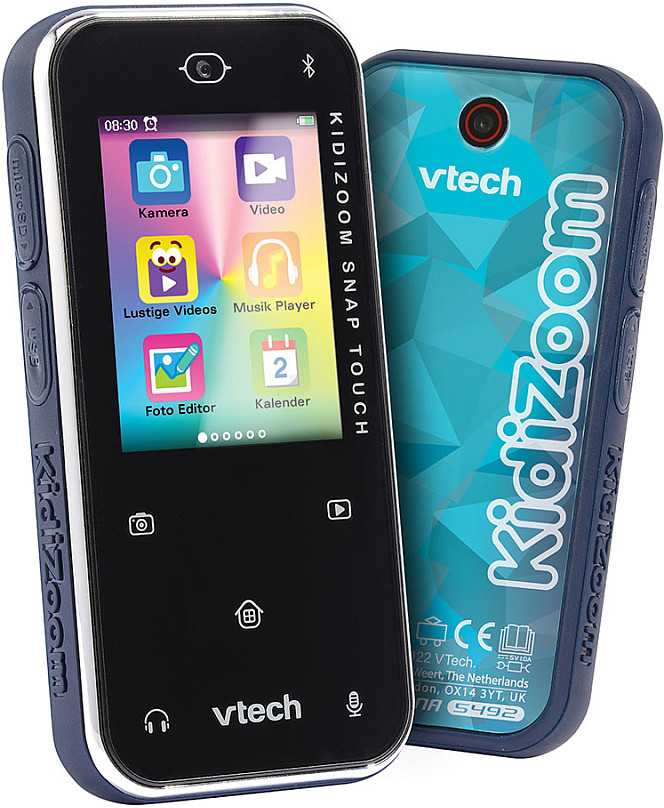 VTech KidiZoom Snap Touch, vaikiškas išmanusis telefonas, 6 m., 130 g, juodas