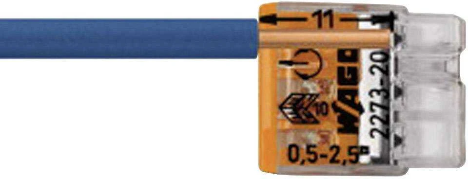 Laidų jungės Wago 2273-204, 4 x 0,5-2,5 mm², 100 vnt.