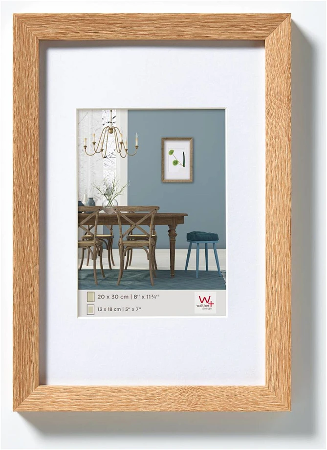Nuotraukų rėmelis Walther Fiorito šviesus ąžuolas 15x20 Mediena įsk. Passepartout EF520E