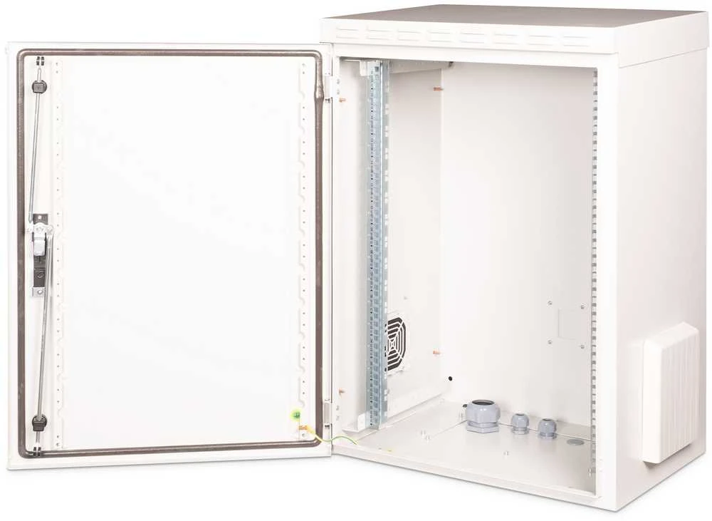 Wandschrank 19 16HE Digitus. Outdoor. IP55 891x600x450 mm. Farbe Grau (RAL 7035)