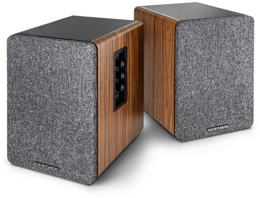 Kompiuterio kolonėlės Kolumna Wavemaster BASE 2.0 Bluetooth wood/pilka retail