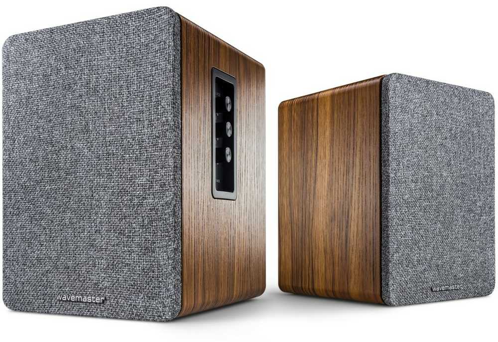 Kompiuterio kolonėlės Kolumna Wavemaster BASE 2.0 Bluetooth wood/pilka retail