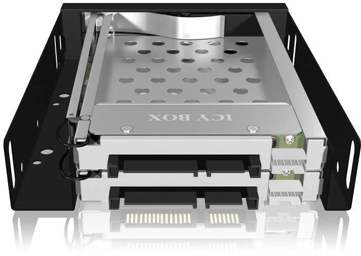 ICYBOX IB-2227StS Icy Box Mobilus stovas skirtas 2x 2.5 SATA HDD arba SSD, Juodas