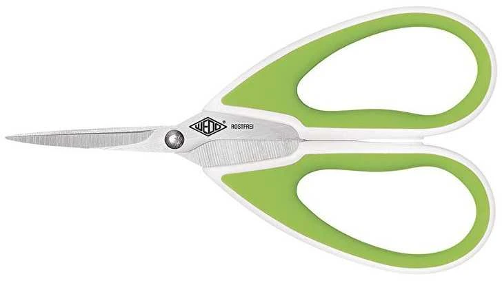 Wedo Comfortline žirklės su žaliomis rankenomis