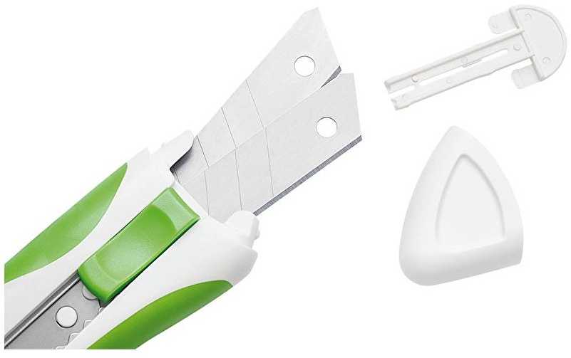 WEDO pjaustyklė „Comfortline“ minkšta, 18 mm, žalia, su 2 baltomis geležtėmis