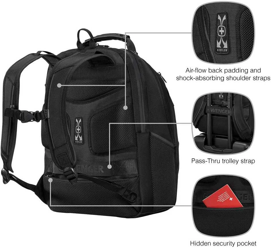 Wenger Legacy Juodas serijos kuprinė 16"