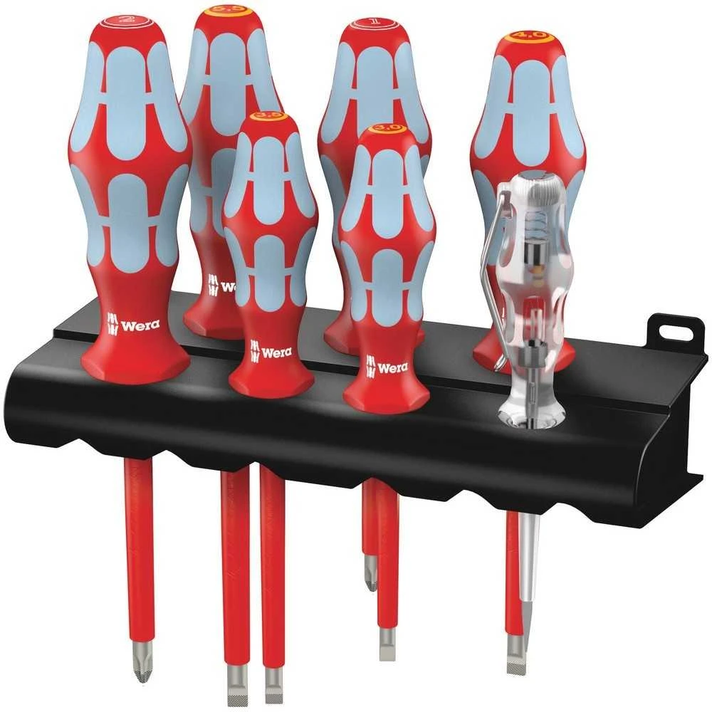 Wera 3160 i/7 atsuktuvų rinkinys iš nerūdijančio plieno + stovas