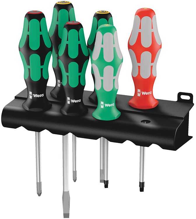 Wera Wera 334/368/6 Rack – atsuktuvų rinkinys