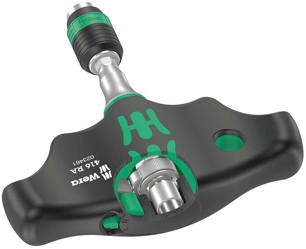 Terkšlinis T formos laikiklis 1/4" antgaliams Wera 411 A RA