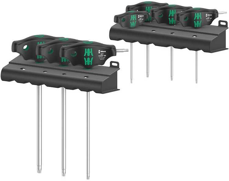 T-formos atsuktuvų rinkinys WERA 467/7 Torx HF