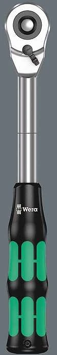 Terkšlės ir galvučių rinkinys Wera Zyklop Hybrid 8006 SC 1, 10-19mm, 13 vnt