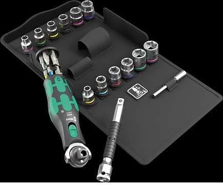 Įrankių komplektas Wera 8009 Zyklop Pocket Set 4; 3/8''-1/4''; 27 vnt.
