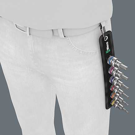 WERA Belt C 2 Zyklop Bit lizdų rinkinys šešiakampis lizdas w. laikydamas f.