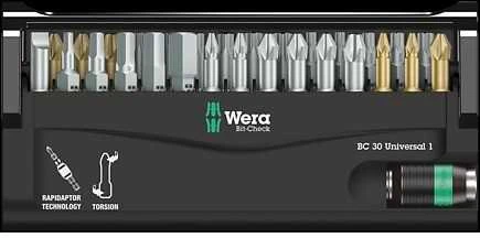 Grąžtas Wera Bit-Check 30 Universal 1 - Schraubenziehersatz