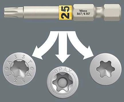 Wera Rinkinys BIT-CHECK 6 TX UNIVERSAL 1, 6CZ.