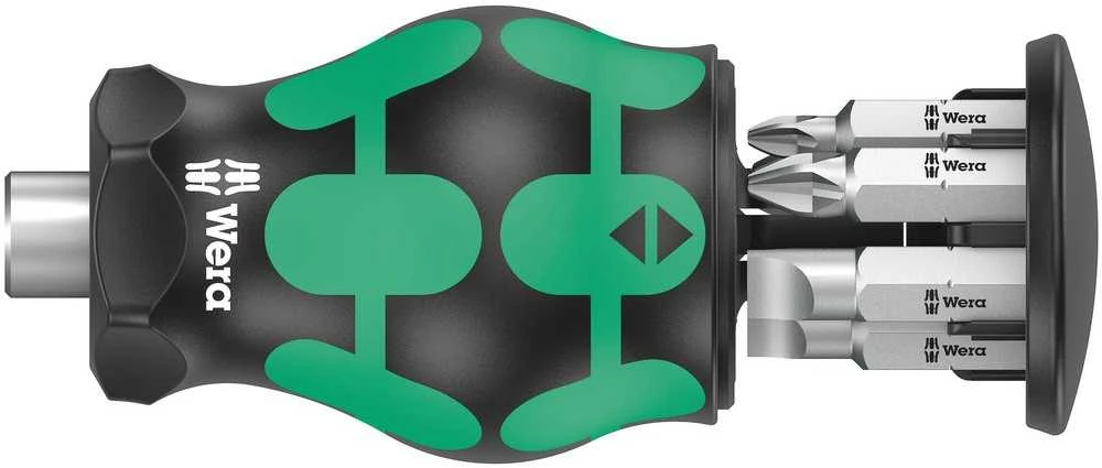 Wera Wera Kraftform compact stubby magazine 4 bit set (juodas/žalias, 7 pieces)