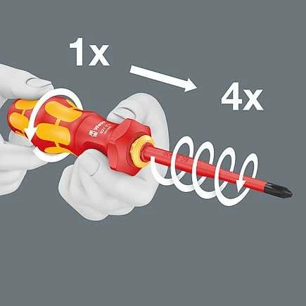 16 dalių atsuktuvų rinkinys WERA KK Turbo i 1 VDE