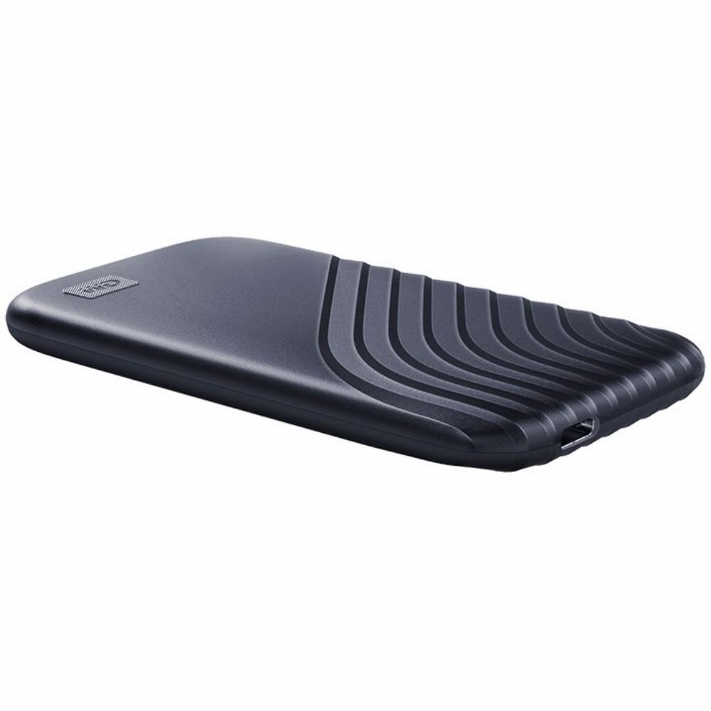 Kietasis diskas „Sandisk Western Digital My Passport SSD 1TB Midnight Mėlyna Cross“ suderinamas su USB 3.2 Gen-2 ir USB-C, 1050 MB/s skaitymo ir 1000 MB/s įrašymo sparta, suderinamas su asmeniniais ir „Mac“ kompiuteriais