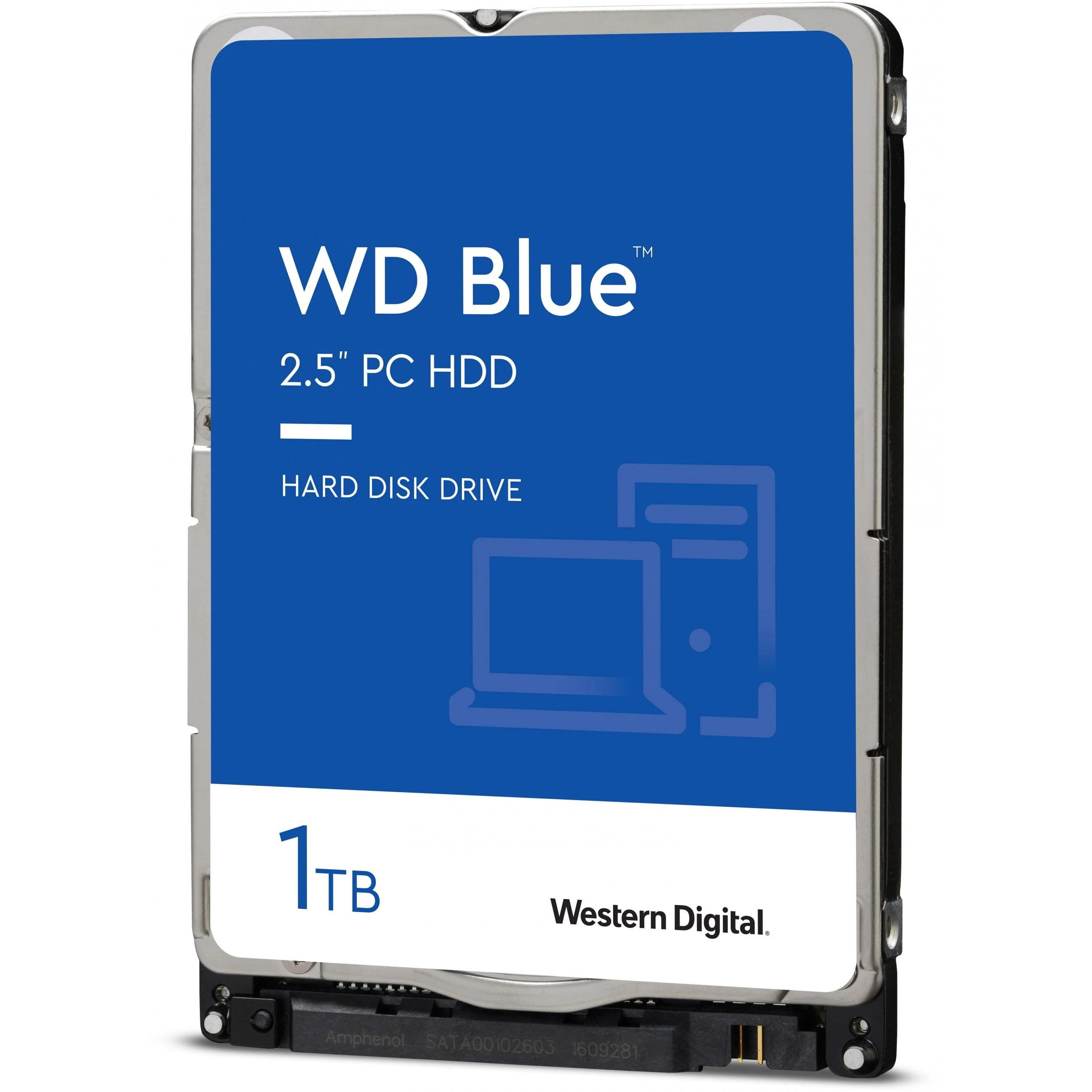 Sandisk WD Mėlyna Mobile 1TB HDD 5400rpm SATA serial ATA 6Gb/s 128MB cache 2,5inch 7mm Heigth RoHS compliant intern Bulk