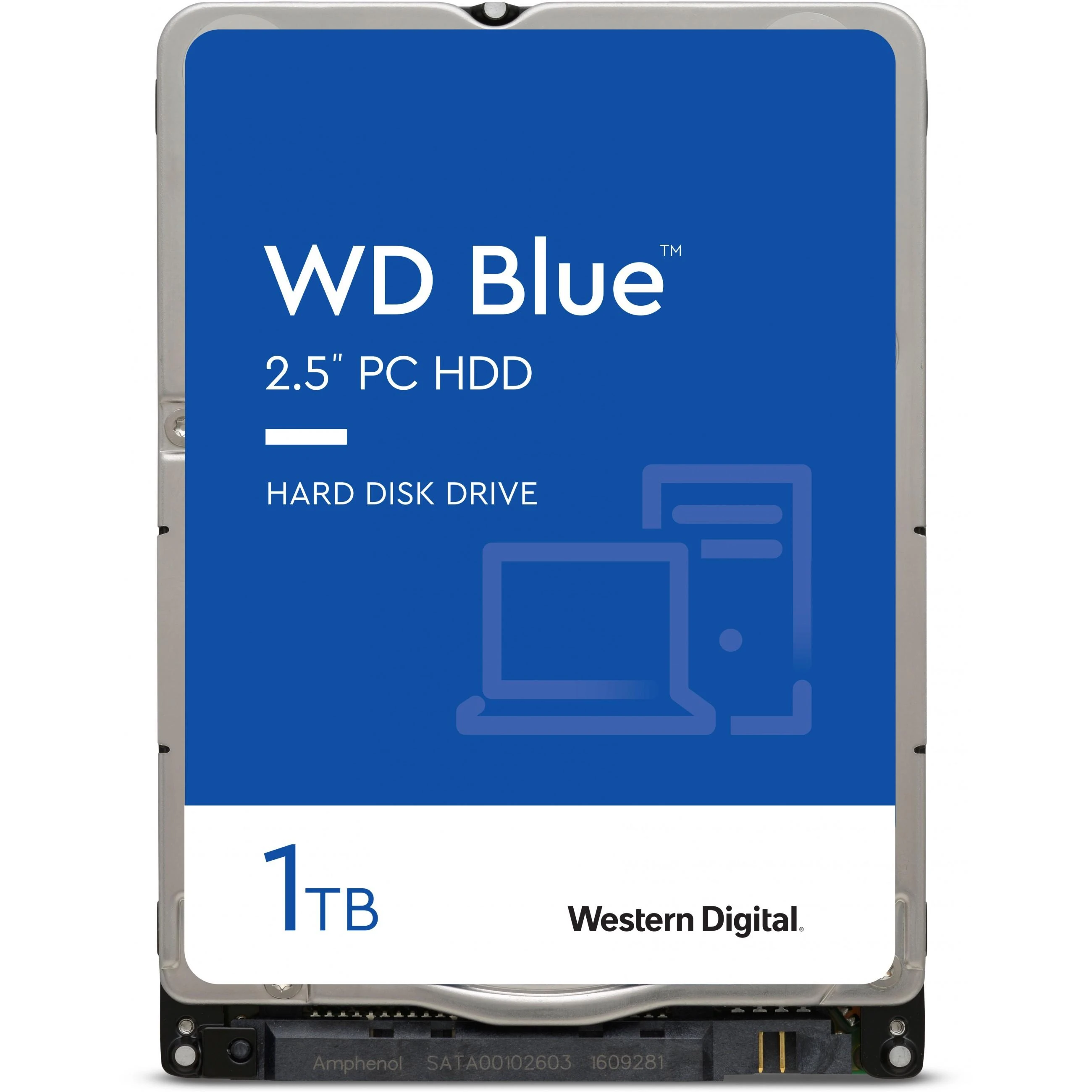 Sandisk WD Mėlyna Mobile 1TB HDD 5400rpm SATA serial ATA 6Gb/s 128MB cache 2,5inch 7mm Heigth RoHS compliant intern Bulk