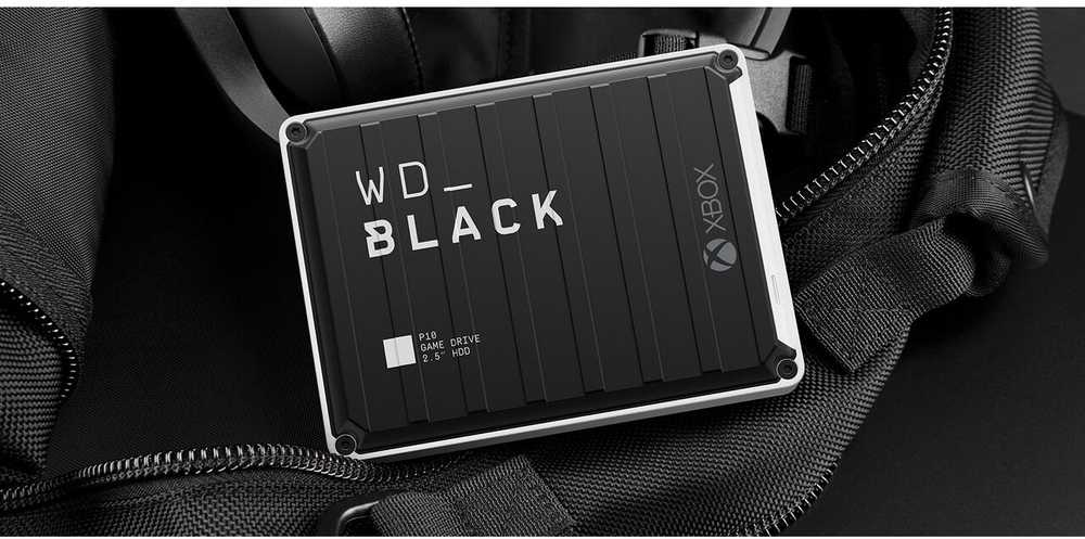 Kietasis diskas Sandisk WD Juodas P10 žaidimų diskas USB3.2 Gen1 2TB, skirtas XBOX Series X/S, juodas