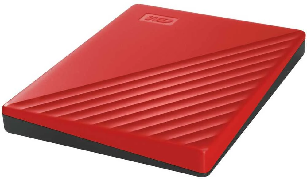 Išorinis kietasis diskas HDD Western Digital My Passport (2TB, USB 3.2), raudonas